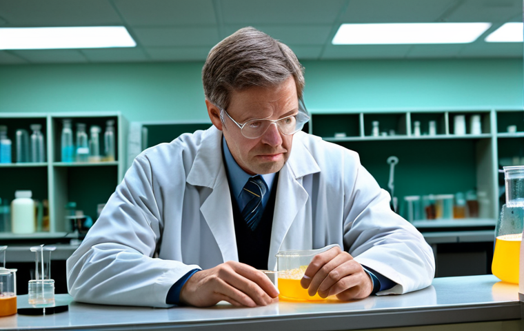 Serendipitous Discovery - The Penicillin Moment**
"A scientist in a laboratory, accidentally discovering a mold inhibiting bacterial growth in a petri dish. The lab is filled with beakers and equipment, soft lighting, focused on the petri dish. fully clothed, appropriate attire, safe for work, professional setting, perfect anatomy, correct proportions, well-formed hands, proper finger count, natural body proportions, high quality, professional photography, family-friendly, modest."
**