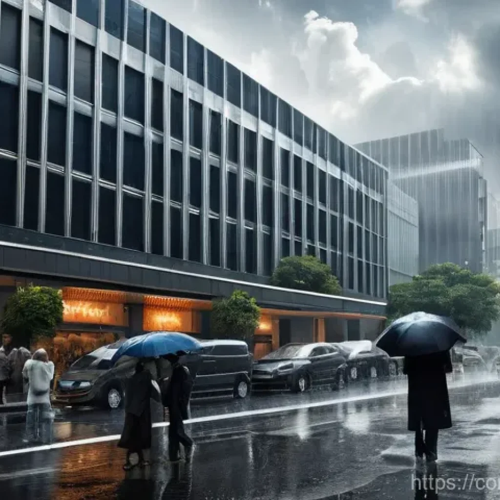 지구의 위기 - **Prompt:** A bustling modern city street scene under a dramatic, contrasting sky. On one side, a sc...